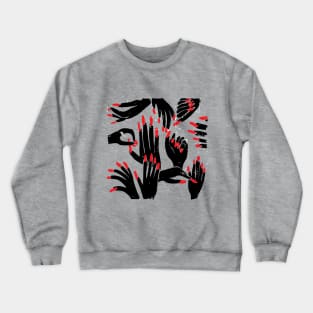 hands, fingers, nails & fingernails Crewneck Sweatshirt